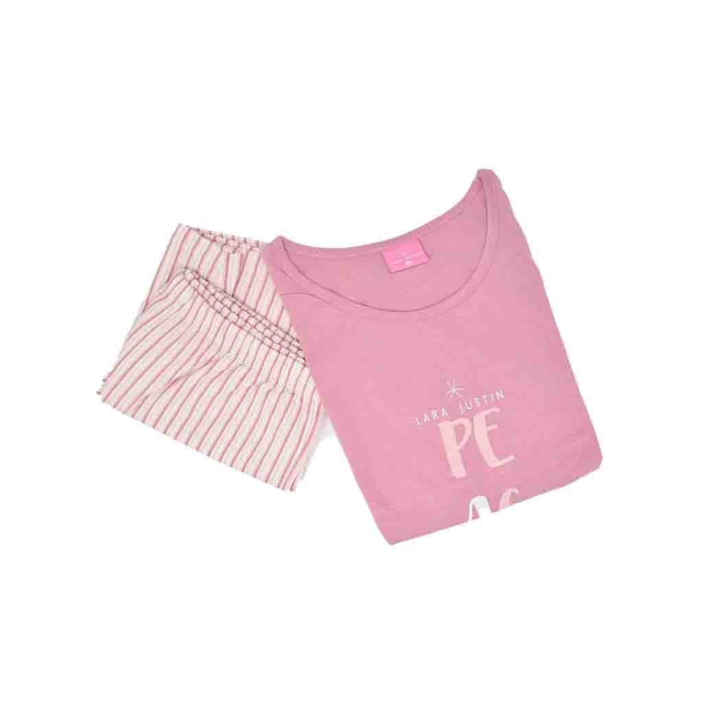 Pigiama Cotone Donna Canotta Pantaloncini Lara Justin Peace 935