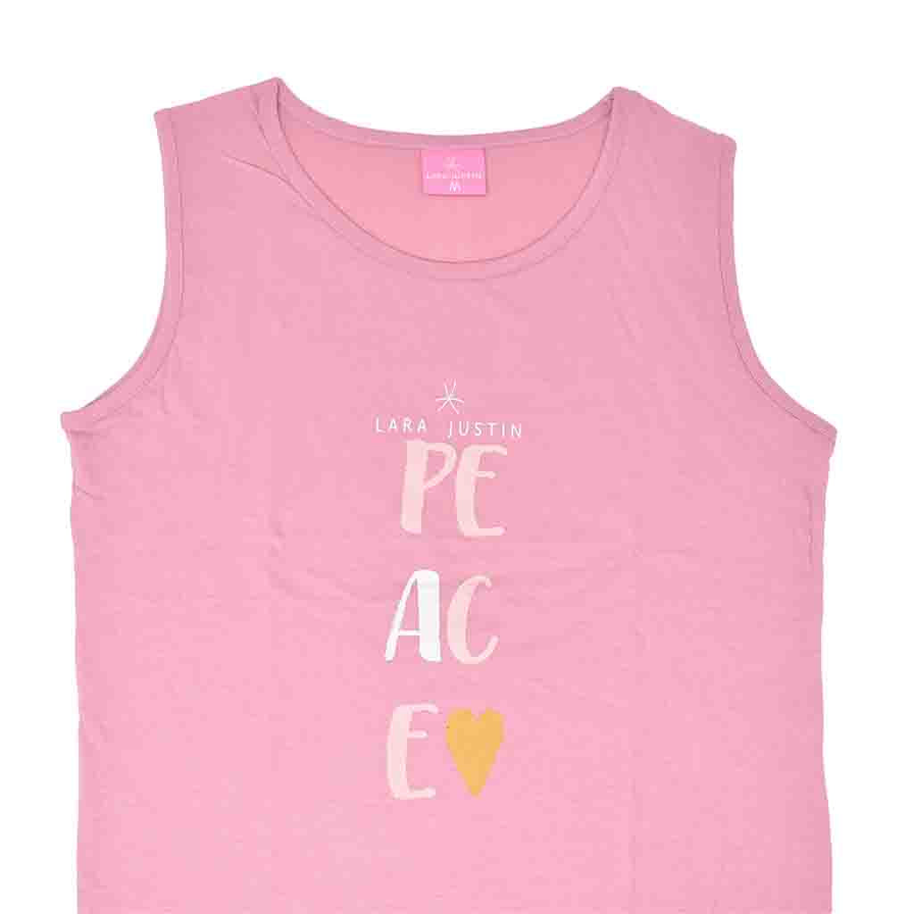 Pigiama Cotone Donna Canotta Pantaloncini Lara Justin Peace 935