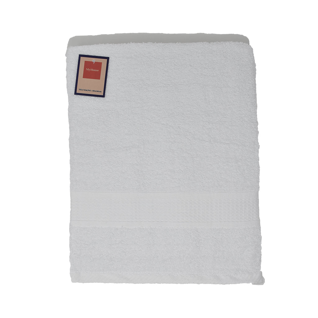 Telo Doccia 420gr Spugna Bahia Bianco Maxi