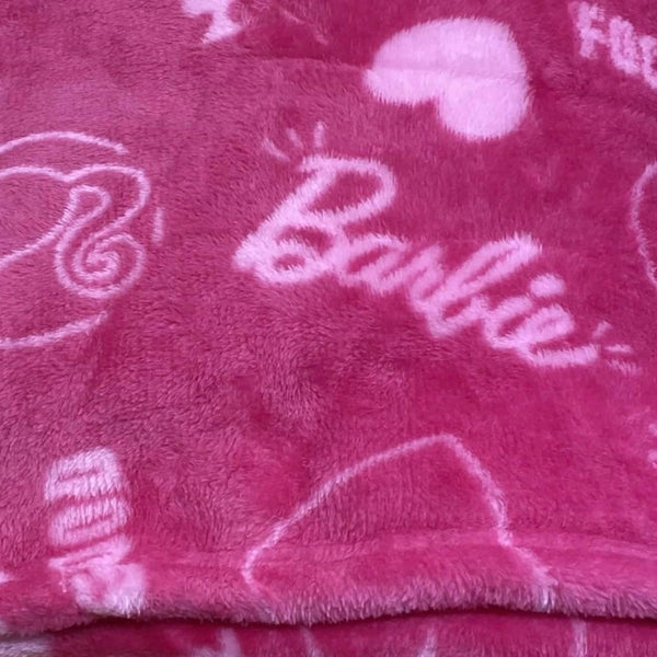 Barbie, Coperta Plaid, Soft touch, 130x160, Rosa, Prodotto Ufficiale