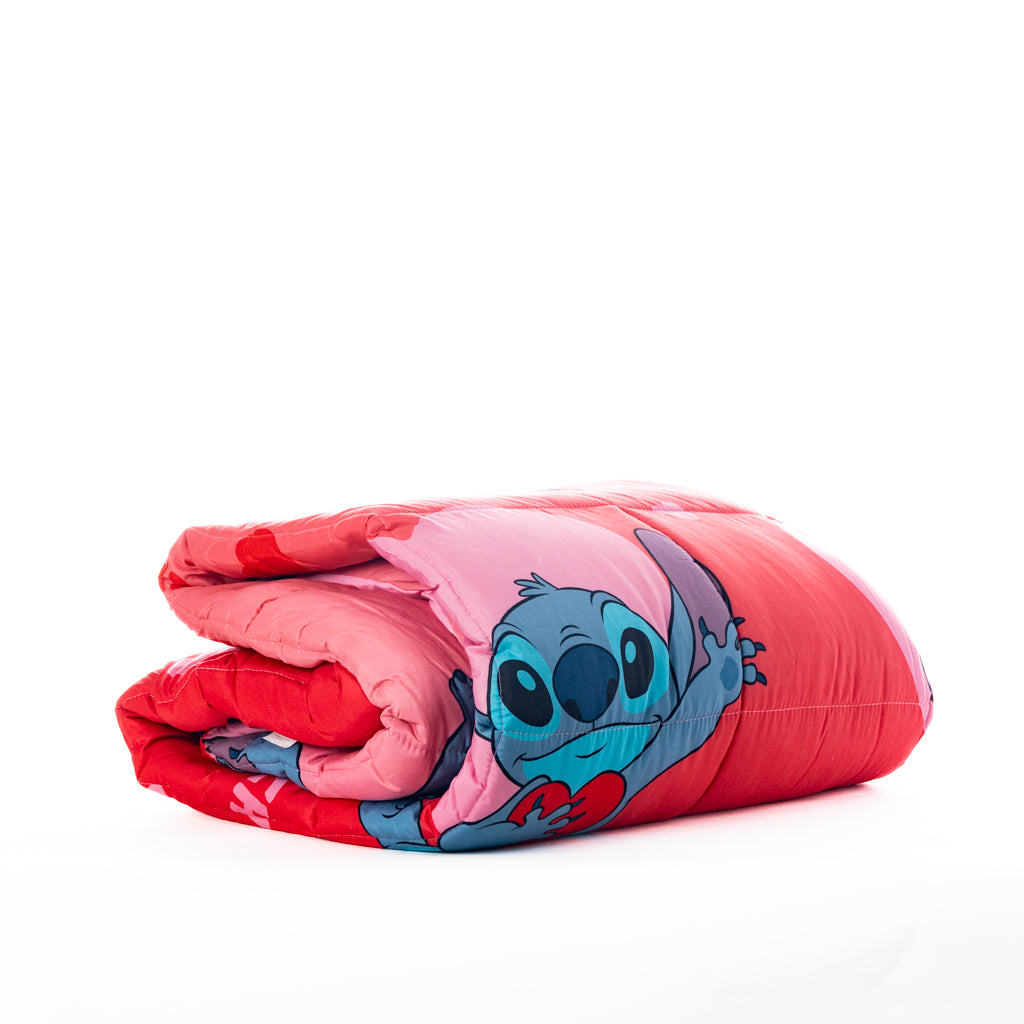 Trapunta Letto Singolo Piumone Disney Lilo & Stitch Rosa