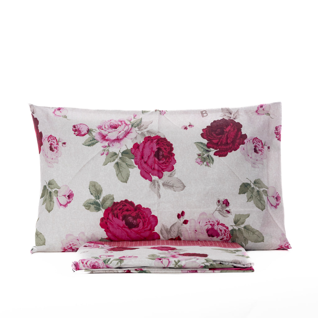 Completo Letto Cotone Matrimoniale Maxi Laura Biagiotti Asha Rosso