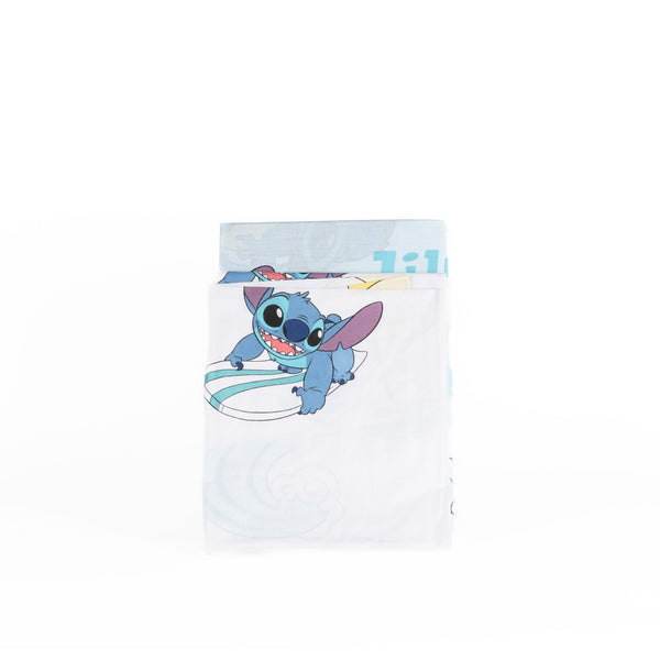 Completo Letto Cotone Singolo Novia Lilo e Stich Azzurro