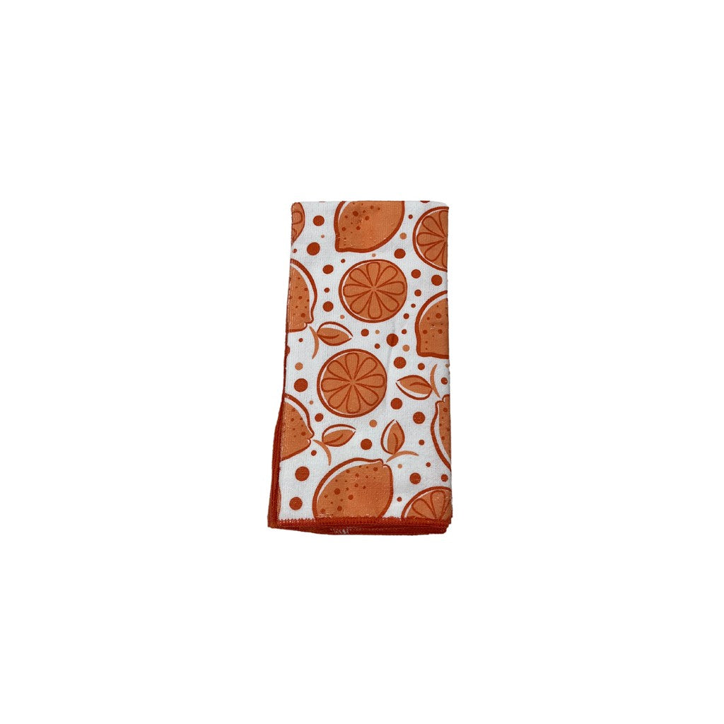 Set 4 Strofinacci in Microfibra Arancia
