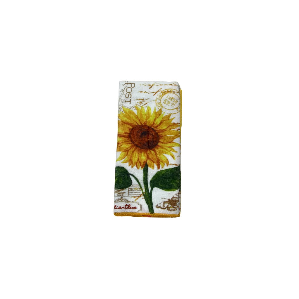 Set 4 Strofinacci Microfibra Girasoli