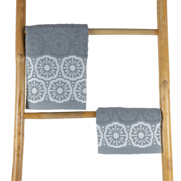 Asciugamano Viso e Ospite Spugna Jacquard Liabel Fiore