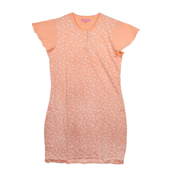 Camicia da Notte Cotone Maniche Corte Kissimo