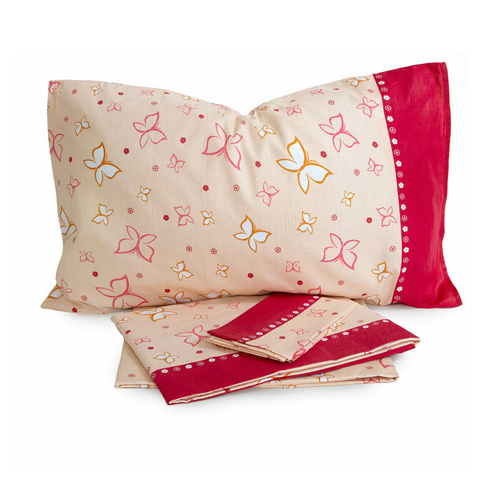 Completo Letto Matrimoniale Cotone Pompea Farfalle