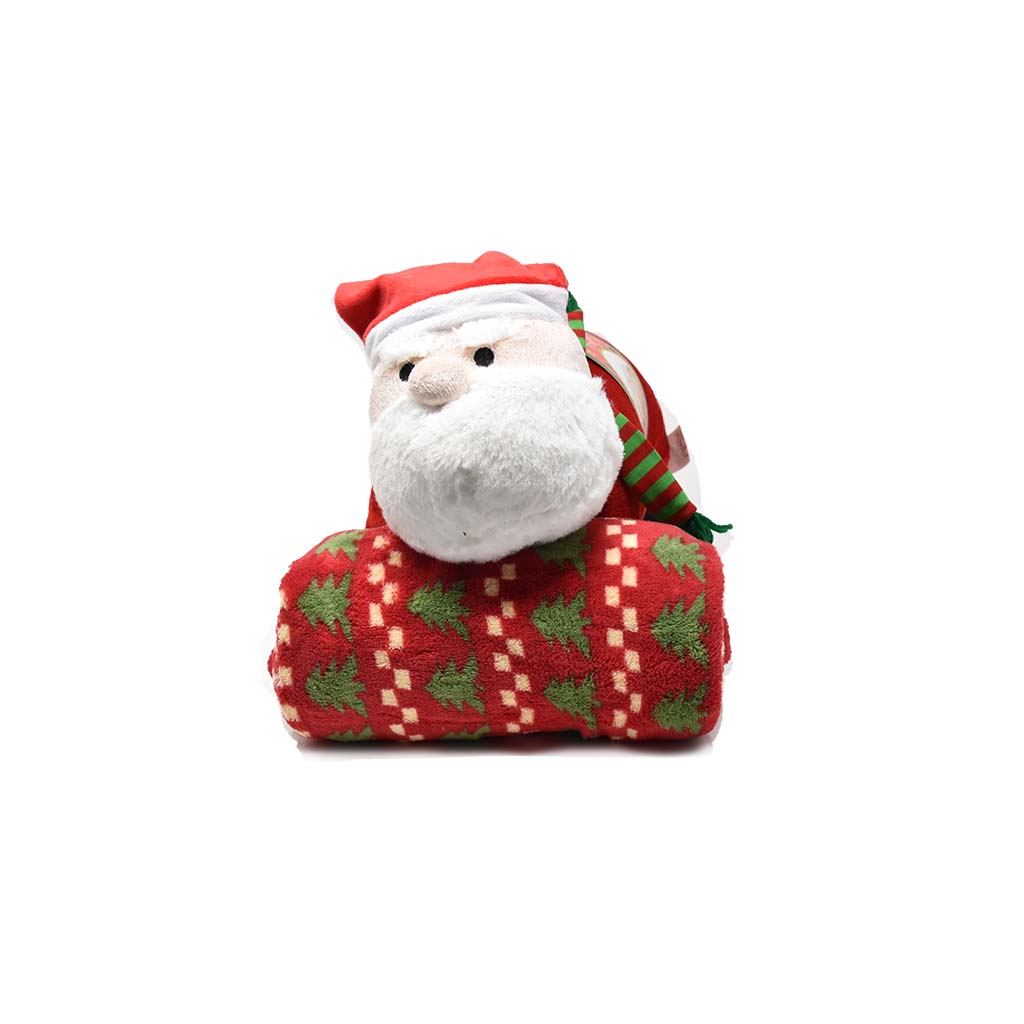 Cuscino Babbo Natale con Plaid Liabel