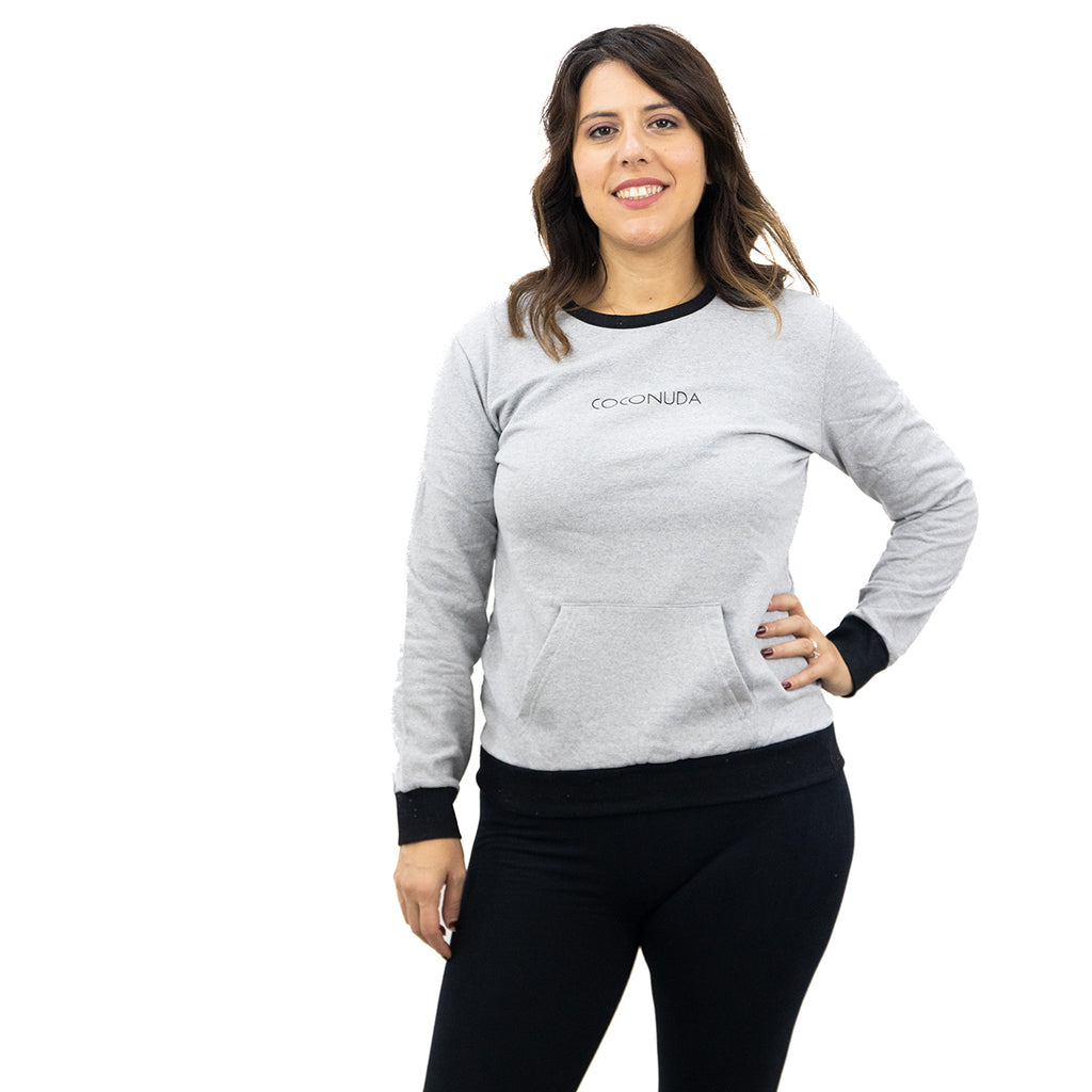 Pigiama Caldo Cotone Leggins Coconuda Tinta Unita