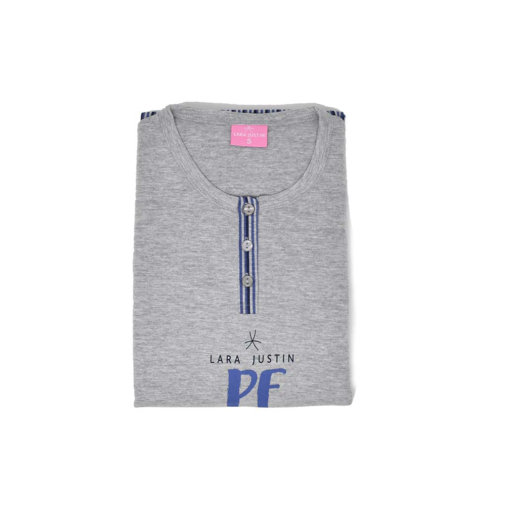 Pigiama Cotone Donna Maniche Corte Pinocchietto Lara Justin Peace 934