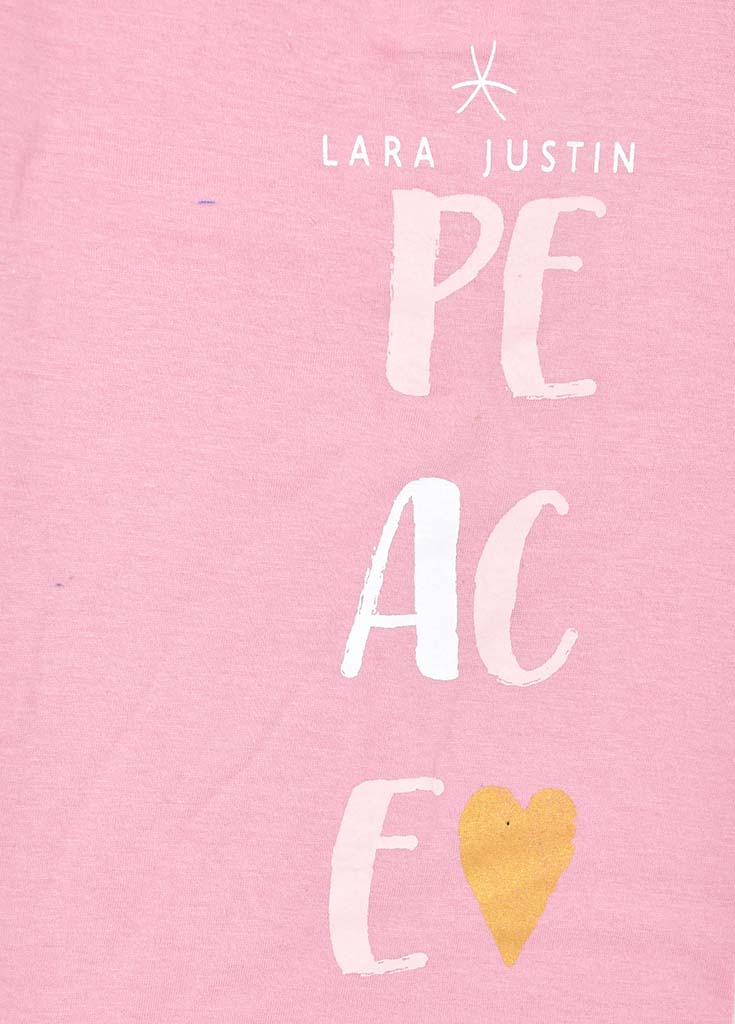 Pigiama Cotone Donna Maniche Corte Pinocchietto Lara Justin Peace 934