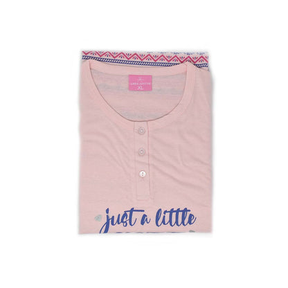 Pigiama Cotone Donna Maniche Corte Pantaloni a Pinocchietto Lara Justin Indiana 933