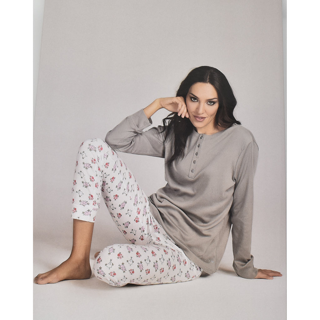 Pigiama Cotone Maniche Lunghe Donna Nacshua Brunetiere