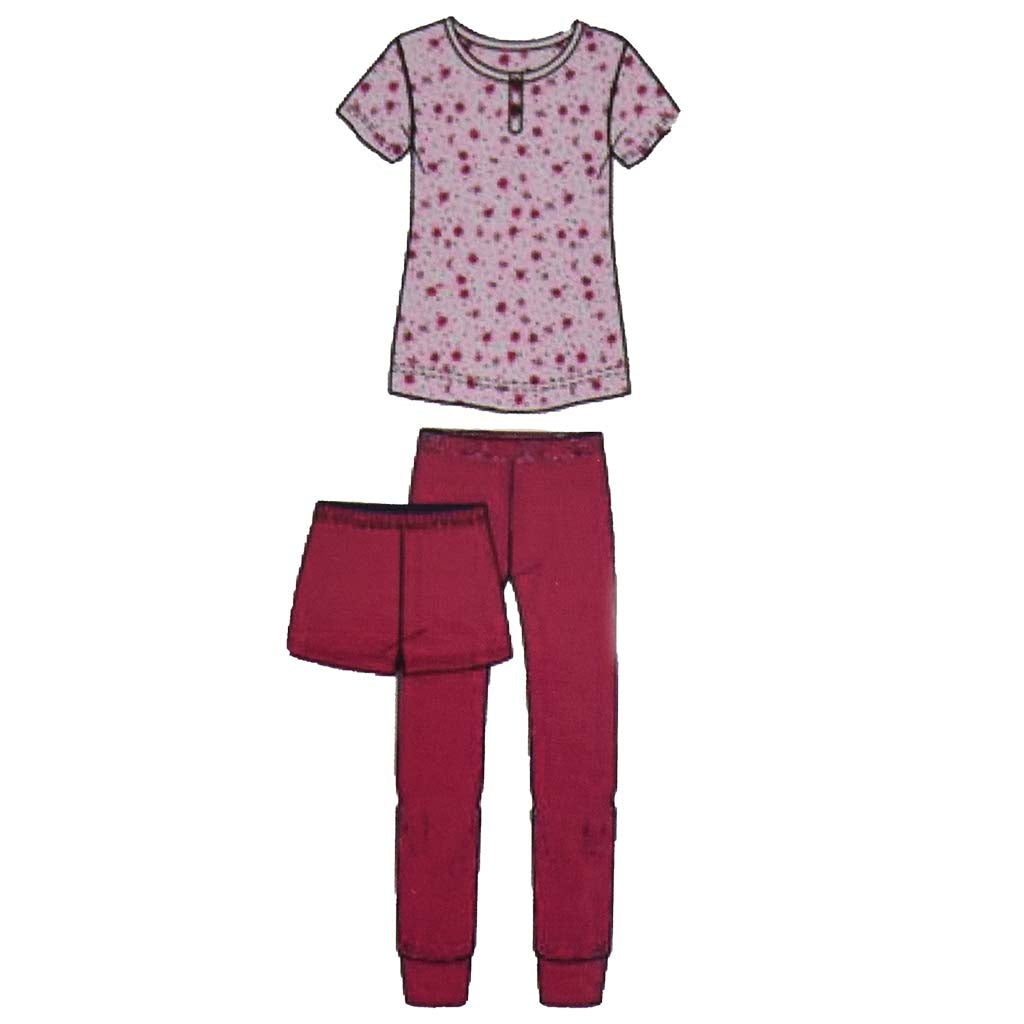 Pigiama Cotone Donna Tre Pezzi Lara Justin 943