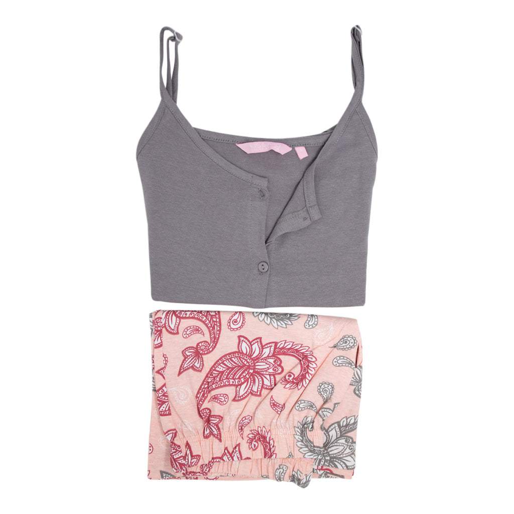 Pigiama Donna Cotone Canotta e Pantaloncini Fantasia Kissimo