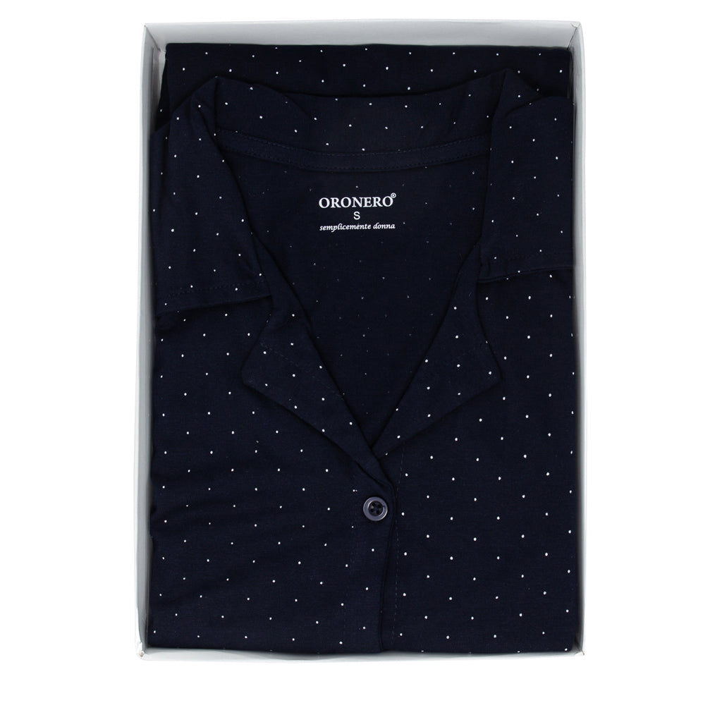 Pigiama Donna Maniche Corte e Pantaloncini Oro Nero
