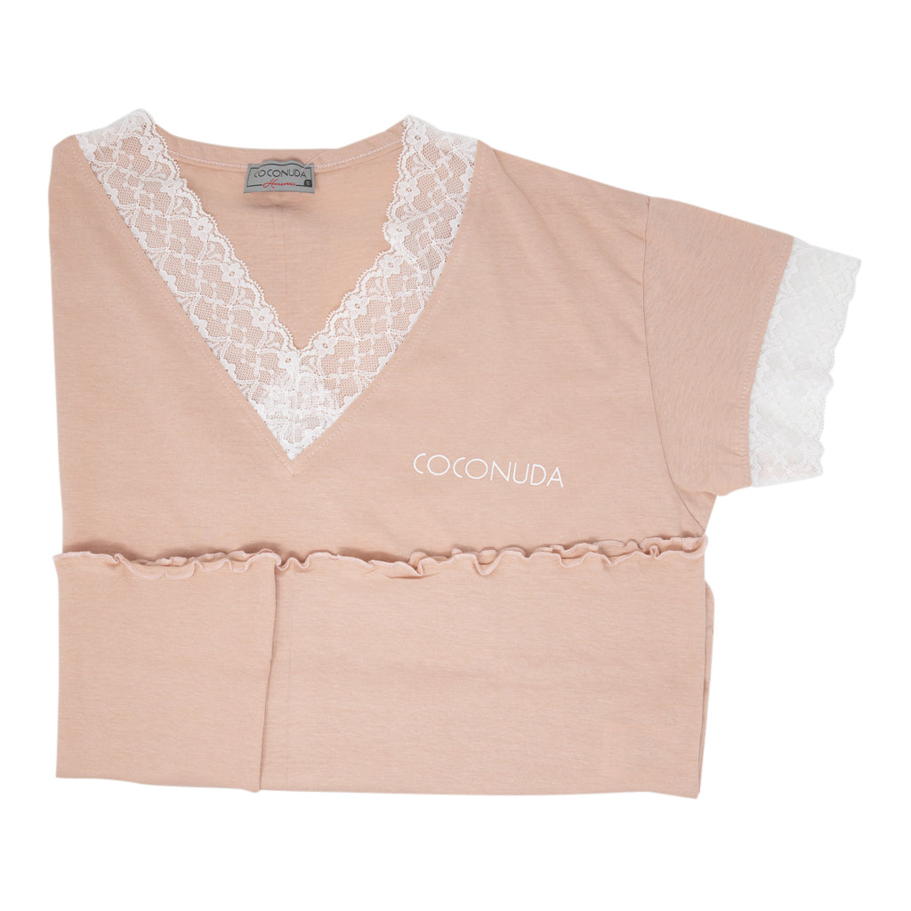 Pigiama Donna Maniche Corte Pinocchietto Coconuda