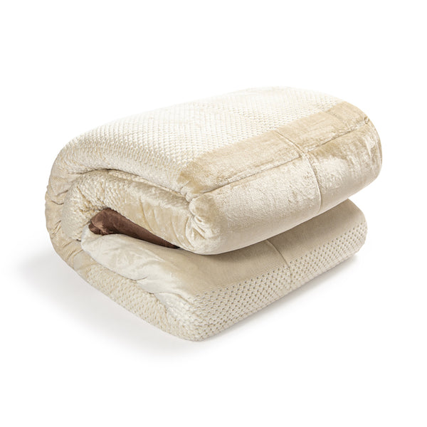 Trapunta matrimoniale in eco-pelliccia jacquard Carol