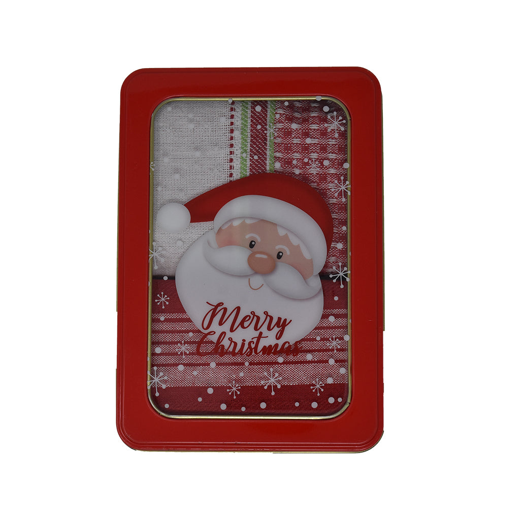 Scatola di Latta con Strofinacci Natale Liabel Babbo