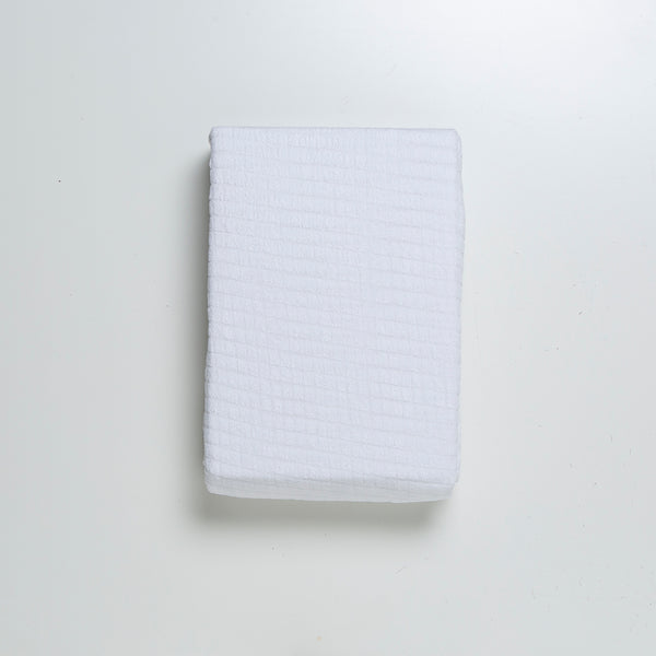 Coprimaterasso Elasticizzato in Spugna Jacquard con Angoli Disegno Quadretti