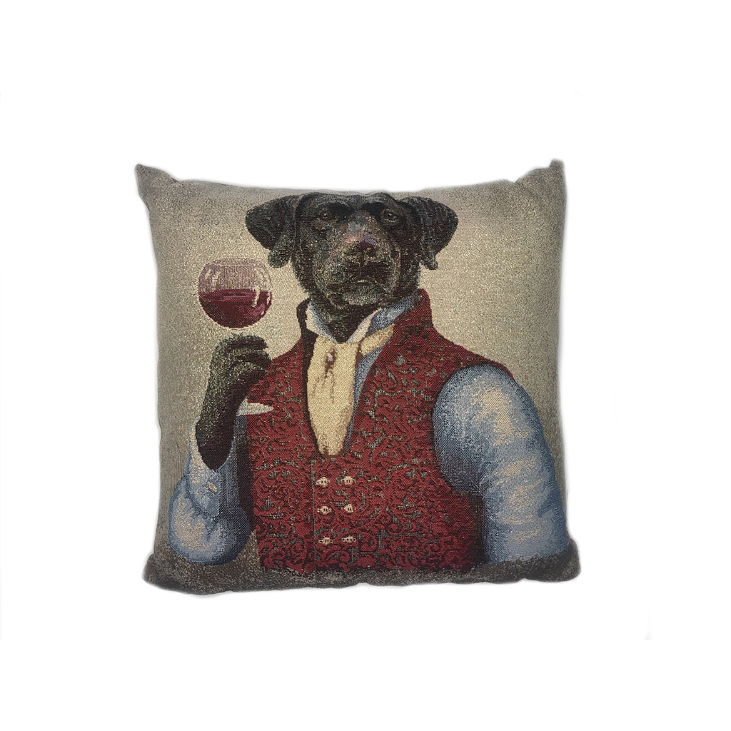 Cuscino Cane con Vino