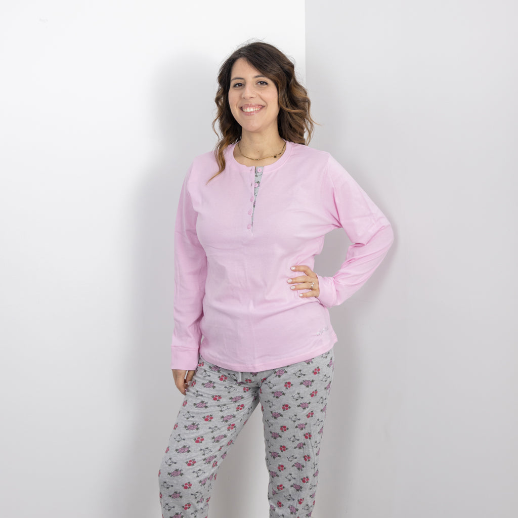 Pigiama Cotone Maniche Lunghe Donna Nacshua Brunetiere