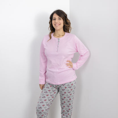 Pigiama Cotone Maniche Lunghe Donna Nacshua Brunetiere