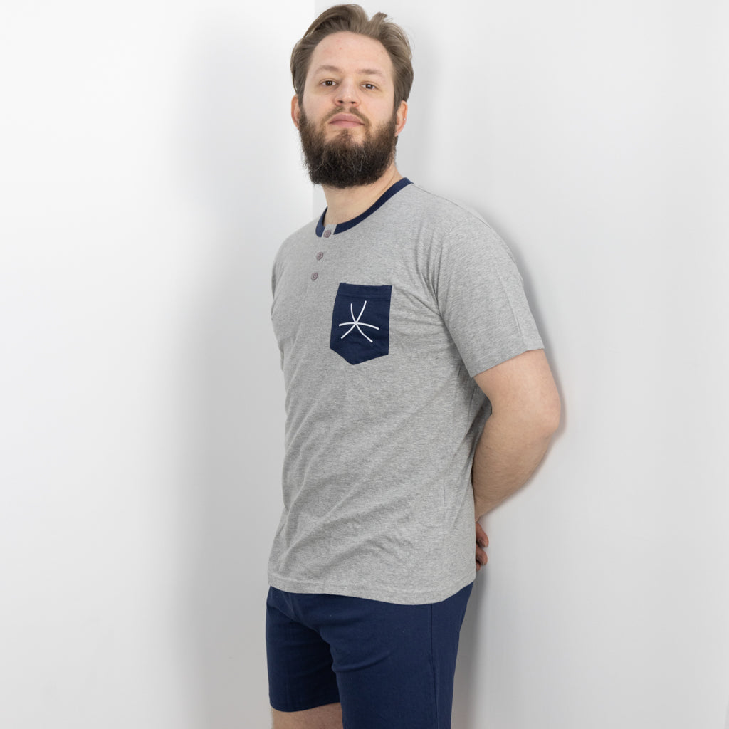 Pigiama Cotone Uomo Maniche Corte Pantaloncini Lara Justin Taschino 1024